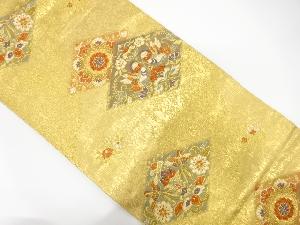 アンティーク 菱に鳳凰・鴛鴦・花更紗模様織り出し袋帯(材料)